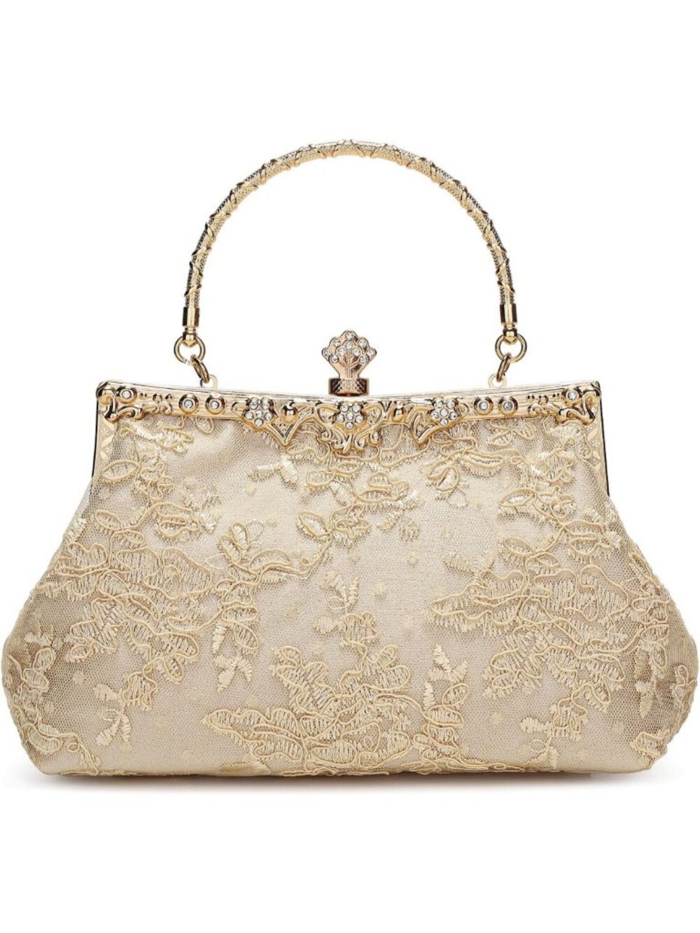 1920s Vintage Floral Embroidery Clutch Purse | Elegant Evening Handbag for